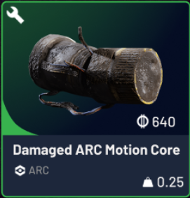 Damaged ARC Motion Core